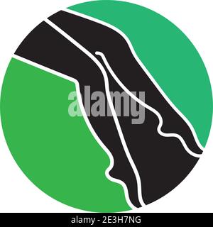 Fuß Logo Vorlage Vektor Symbol Natur Stock Vektor