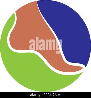 Fuß Logo Vorlage Vektor Symbol Natur Stock Vektor