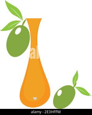 Olive Tree Vector Illustration Design Template Stock Vektor