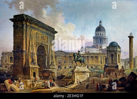 Die Denkmäler von Paris 1788 Hubert Robert 1733-1808 Frankreich, französisch, Stockfoto