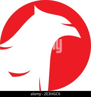 Falcon Eagle birdWave Logo Vorlage Vektor Symbol Natur Stock Vektor