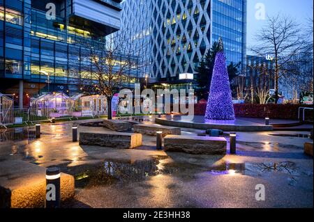 Weihnachten bei MediaCityUK, Salford Quays, Salford, Manchester Stockfoto