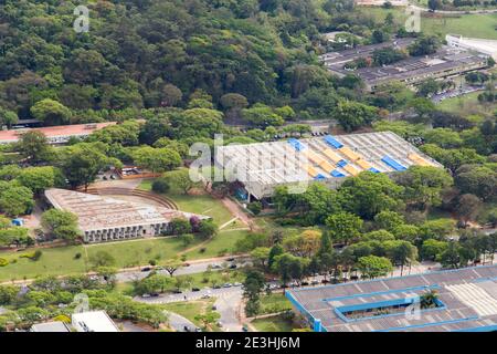 Luftaufnahme des Campus der Universität von São Paulo - Brasilien Stockfoto