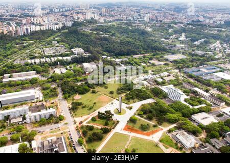 Luftaufnahme des Campus der Universität von São Paulo - Brasilien Stockfoto