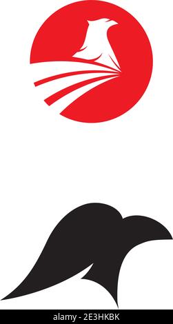 Falcon Eagle birdWave Logo Vorlage Vektor Symbol Natur Stock Vektor