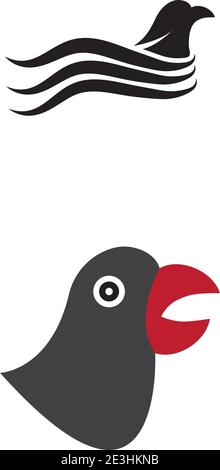 Falcon Eagle birdWave Logo Vorlage Vektor Symbol Natur Stock Vektor