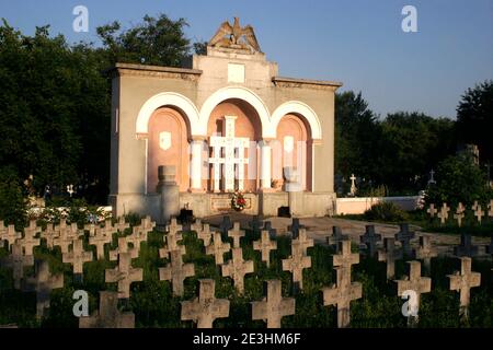 Botosani, Rumänien. Friedhof für im Ersten Weltkrieg gefallene Soldaten Stockfoto