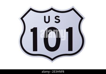 Hollywood und Ventura 101 Autobahnschild Stockfoto