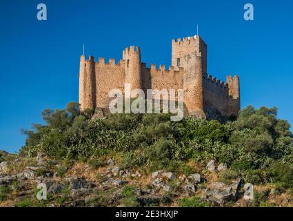 Castelo de Almourol, mittelalterliche Burg über dem Tejo (Rio Tejo), in der Nähe von Tomar, Region Centro, Portugal Stockfoto