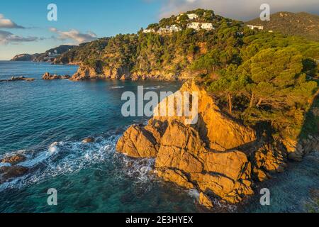 PUNTA DE CANYET SANTA CRISTINA D’ARO COSTA BRAVA KATALONIEN SPANIEN Stockfoto