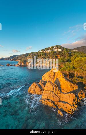 PUNTA DE CANYET SANTA CRISTINA D’ARO COSTA BRAVA KATALONIEN SPANIEN Stockfoto