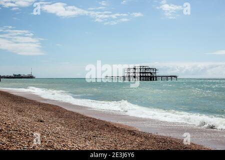 West Pier, Brighton, East Sussex, England, Großbritannien. Stockfoto