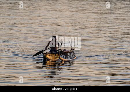 Outrigger Canoe auf der Yanaba Island, Papua-Neuguinea Stockfoto