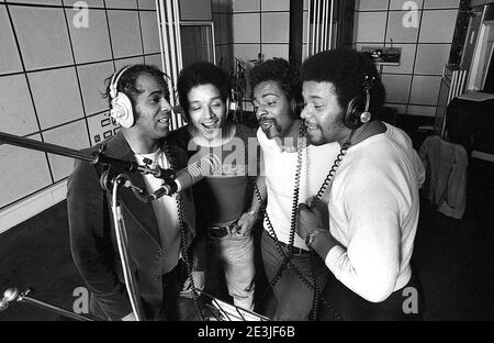 Die Wahre Sache. Aufnahme ihres Albums '4 out of 8' in den Scorpion Studios London UK 1977 Stockfoto