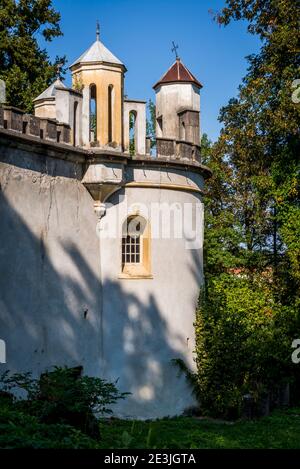 Schloss Bosiljevo, mittelalterliche Burg von Frankopan Familie und jetzt in einem Zustand der Reparatur, Karlovac County, Kroatien Stockfoto