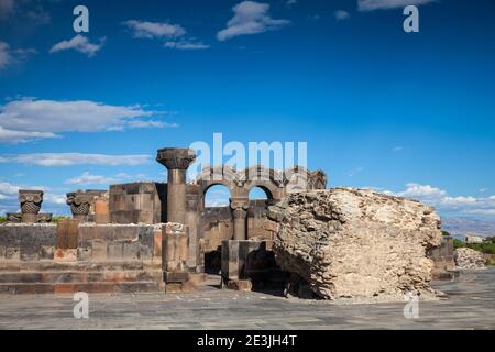 Armenien Eriwan Zvartnots Kathedrale Stockfoto