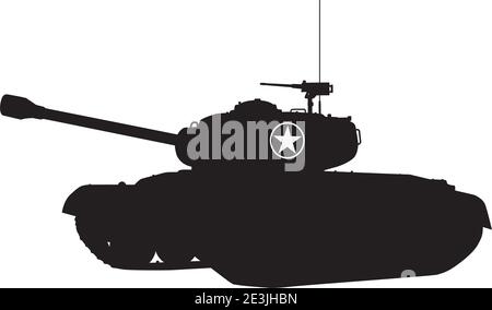 Tank Vektor Silhouette Stock Vektor