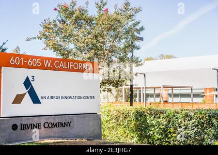 Oct 12, 2020 Sunnyvale / CA / USA - Acubed Hauptsitz im Silicon Valley; Acubed ist das Innovationszentrum von Airbus Stockfoto