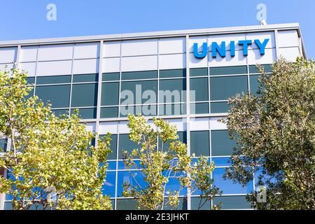 Sep 21, 2020 South San Francisco / CA / USA - Unity Biotechnology Headquarters in Silicon Valley; Unity Biotechnology ist ein Startup-Unternehmen, das entwickelt Stockfoto