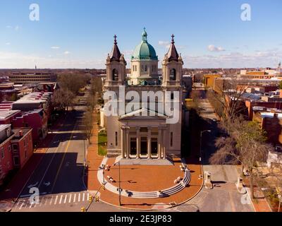 Luftaufnahme Kathedrale des Heiligen Herzens Richmond VA USA Stockfoto