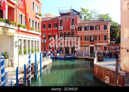 Venedig, Italien. Beliebter und berühmter Touristenort. Stockfoto