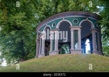 Haga Echo Tempel in Hagaparken in Solna Nord Stockholm, Schweden. Speisesaal im Freien für die schwedischen Royals. Stockfoto