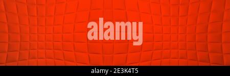 Roter geometrischer Hintergrund mit Quadraten Stockfoto