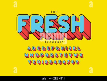 Vektor von stilisierten Alphabet und Schrift Stock Vektor