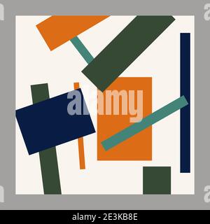 Abstrakter minimalistischer Hintergrund aus Rechtecken. Vektorgrafik Stock Vektor