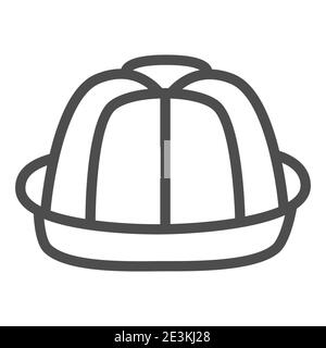 Pie-Linie Symbol, Bäckereikonzept, Cupcake-Zeichen auf weißem Hintergrund, gebackene Kuchen-Symbol in Umriss-Stil für mobile Konzept und Web-Design. Vektorgrafiken. Stock Vektor