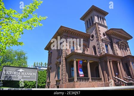 Das Victoria Mansion im italienischen Villenstil wurde 1860 in der Danforth Street 109 in Portland, Maine, USA, erbaut. Stockfoto
