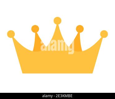 Prinzessin Goldene Krone Symbol isoliert auf weißem Hintergrund Vektor Illustration Stock Vektor