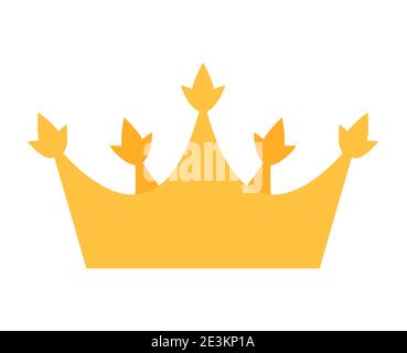 Prinzessin Goldene Krone Symbol isoliert auf weißem Hintergrund Vektor Illustration Stock Vektor