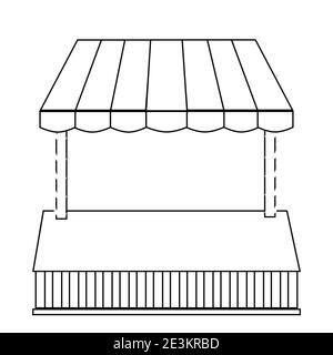 City Street Cafe. Coffeeshop. Alte Stadtlandschaft. Flaches Design. Vektorgrafik Stock Vektor