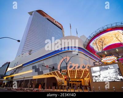 Las Vegas, 12. JANUAR 2021 - Außenansicht des circa Resorts und des Casinos Stockfoto