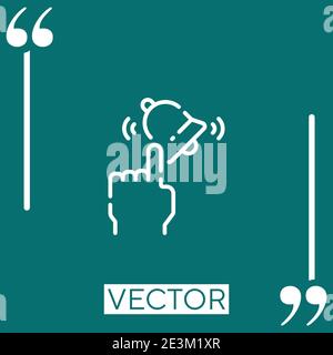 Vektor-Symbol abonnieren Lineares Symbol. Bearbeitbare Linie mit Konturen Stock Vektor