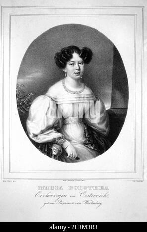 Maria Dorothea von Württemberg Clarot Litho. Stockfoto