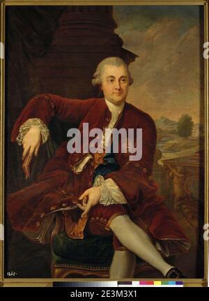 Marcello Bacciarelli - Porträt von Kazimierz Poniatowski (1721 1800), König s Bruder Stockfoto