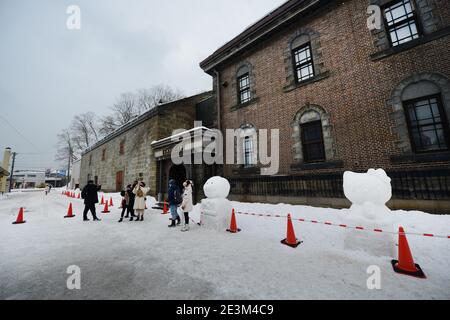 Das Otaru Musikkastenmuseum in Otaru, Hokkaido, Japan. Stockfoto