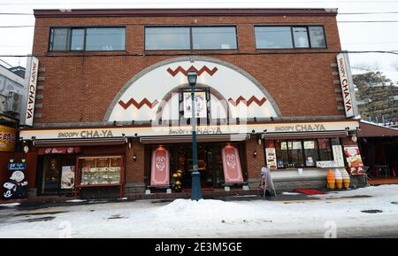 Schönes altes Gebäude an der Sakaimachi Straße in Otaru, Hokkaido, Japan. Stockfoto