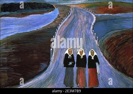 Marianne von Werefkin Country Road. Stockfoto