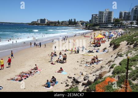 North Cronulla Beach an einem warmen Sommertag. Stockfoto