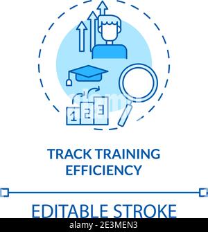 Symbol für das Konzept „Tracking Training Efficiency“ Stock Vektor