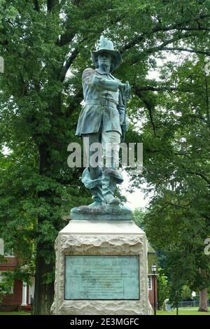 Major John Mason von James C. G. Hamilton, gewidmet 1889 - Palisado Green - Windsor, Connecticut Stockfoto