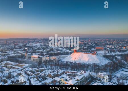 Luftlandschaft der Stadt Vilnius, Hauptstadt von Litauen Stockfoto