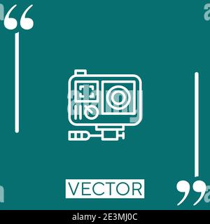 gopro Vektor-Symbol Lineares Symbol. Bearbeitbare Konturlinie Stock Vektor
