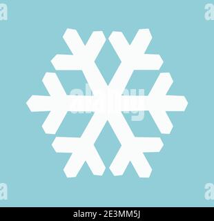Isolierte Schneeflocke Vektor. Symbol für kaltes Wetter. Stock Vektor