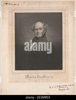 Martin Van Buren Präsident der Vereinigten Staaten - nach einem Originalgemälde von H. Inman ; lith. Veröffentlicht von P. Haas, Washington City. Stockfoto