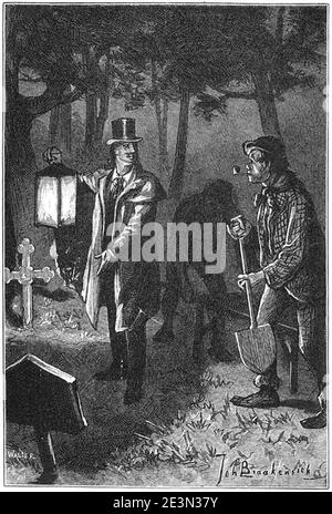 Mark Twain De Lotgevallen van Tom Sawyer Plaat 2 Johan Braakensiek. Stockfoto