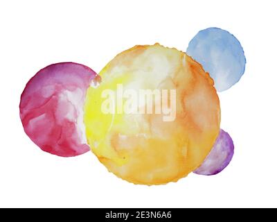 Aquarell rosa helle Farbe Hintergrund. Pastell blau neutral Malerei Hochzeit Hintergrund Vorlage. Süße Blume abstrakte Zeichnung Pinsel Illustration Stockfoto